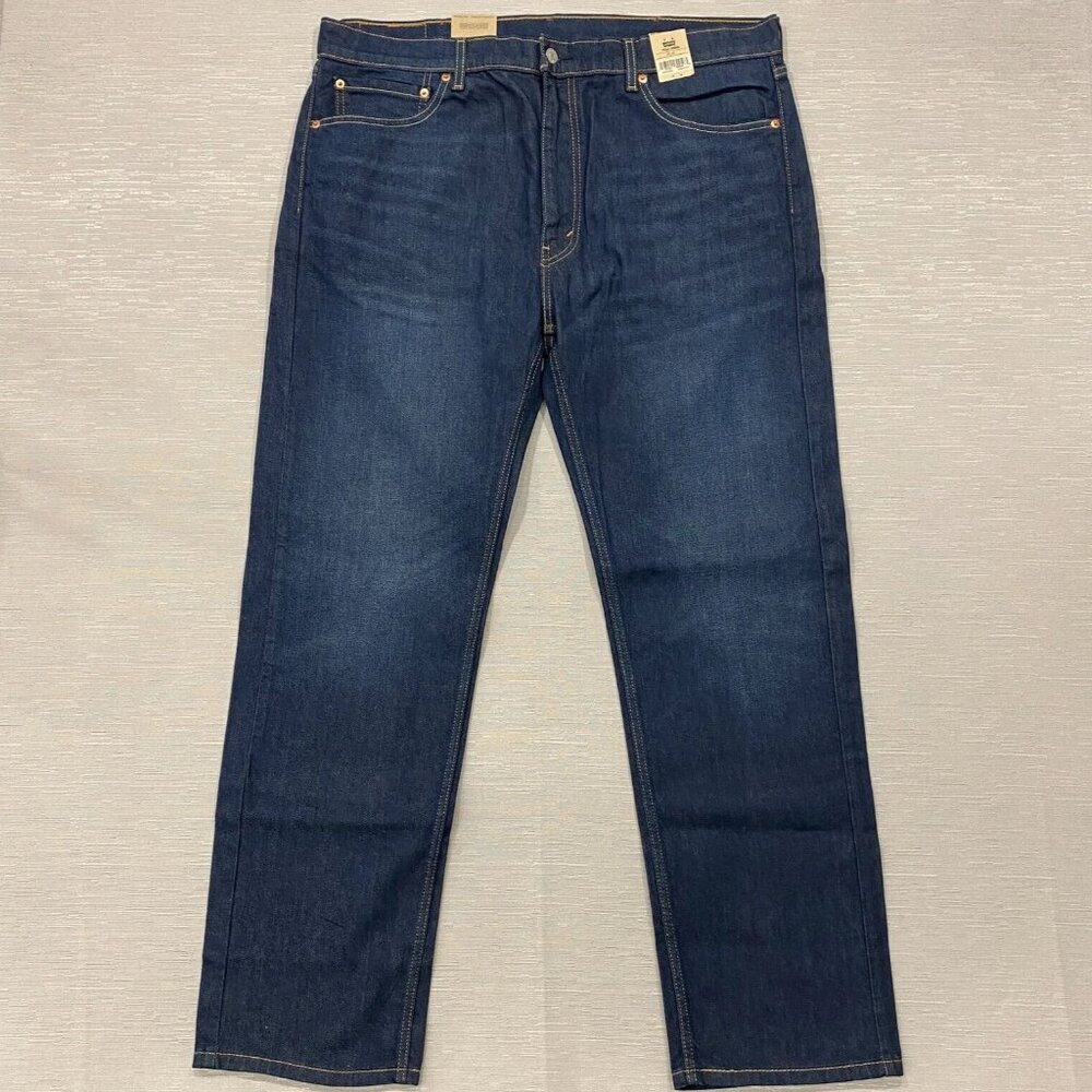 Levi's 505 Jeans Mens 40 x 32 Straight Leg Regular Fit Dark Wash Denim Pants